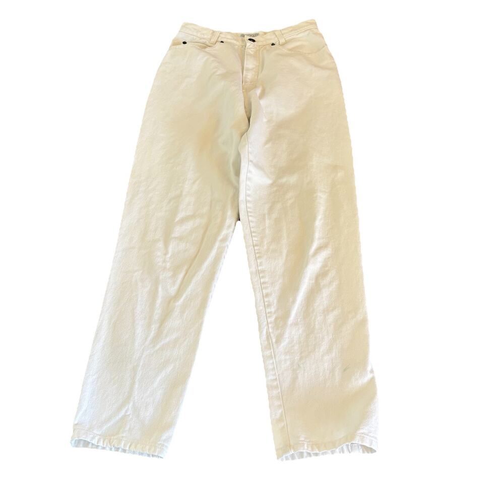Vintage 90s Skoozi White Women’s High-Rise Tapered Ankle Jeans Size 2 (25x27)